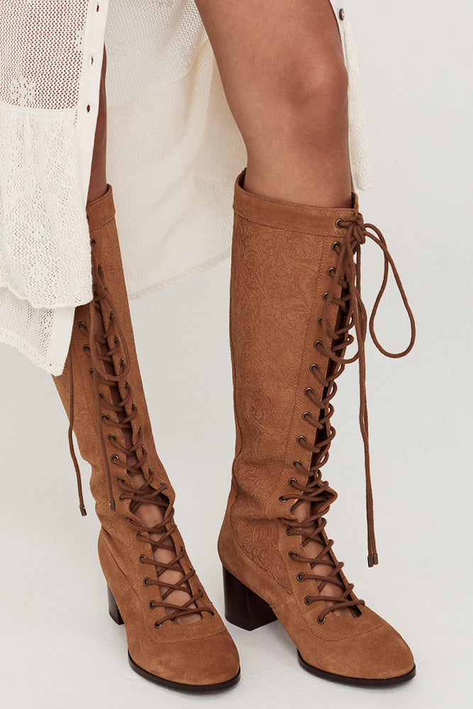 Clair De Lune Lace Up Boots