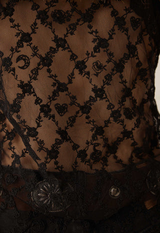 close-up-of-a-black-lace-corset-top-with-floral-embroidery-over-sheer-mesh-paired-with-a-dark-lace-belt-featuring-ornate-metal-buttons
