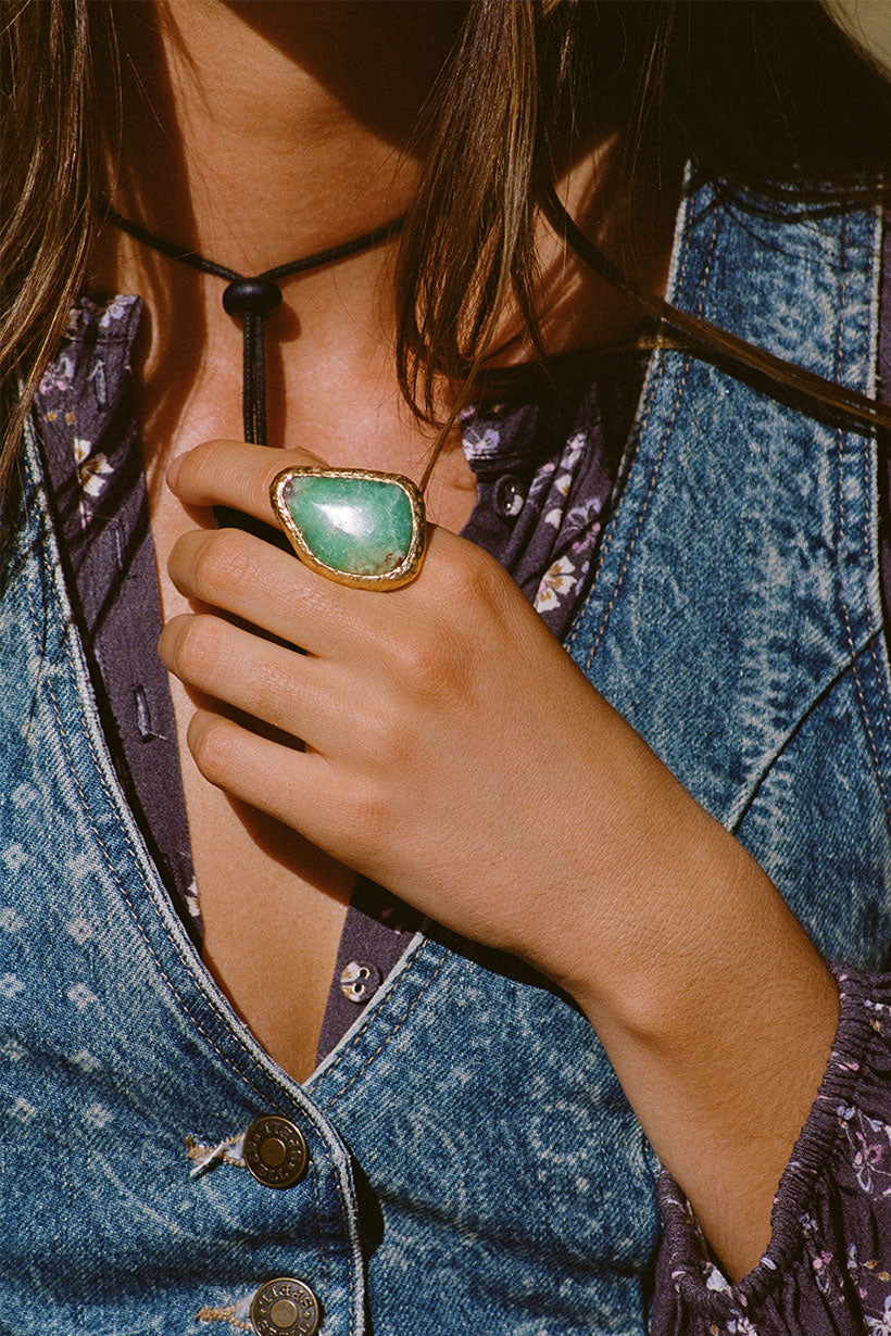 Desert Flower Stone Ring